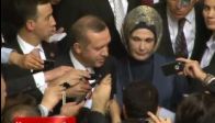 Erdoğan ilk kez eşiyle resepsiyonda