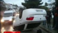 video Takla atan araçtan böyle çıktı
