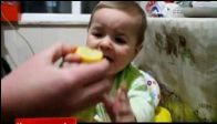 video Limon yiyen bebek güldürdü